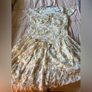 Ditsy Floral Puff Sleeve Mini Dress from Cider